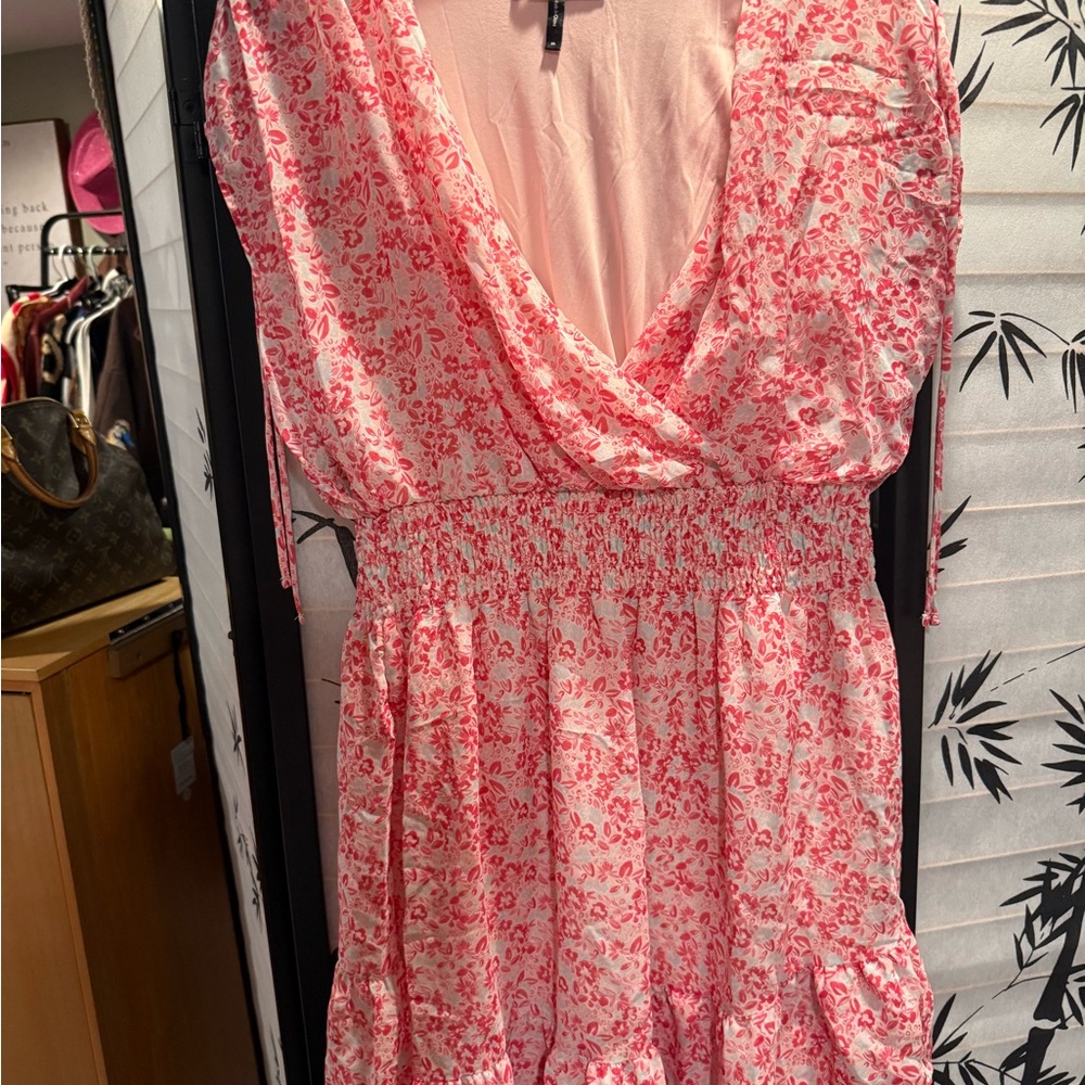 Floral Pink Dress BCBG size xl